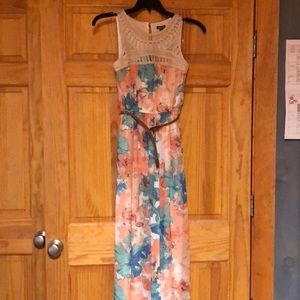 Lily Rose floral maxi dress with back slit